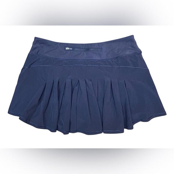 CRZ YOGA Women's Quick Dry Pleated Tennis Skort Athletic Sporty Size M Navy - Picture 1 of 7